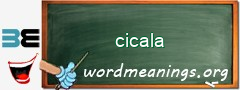 WordMeaning blackboard for cicala